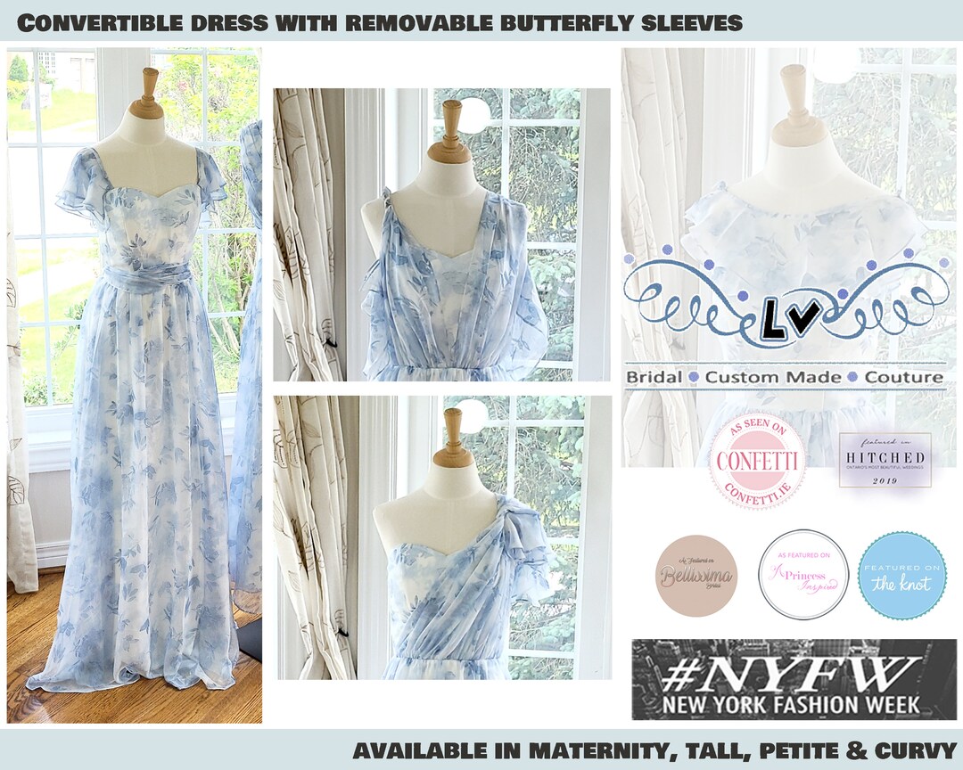 floral bridesmaid dresses etsy Zapaka Women Grey Green Printed Flower Bridesmaid Dress with Slit Square Neck Chiffon Wedding Guest Dress, Dusty Sage / US20W main image 0