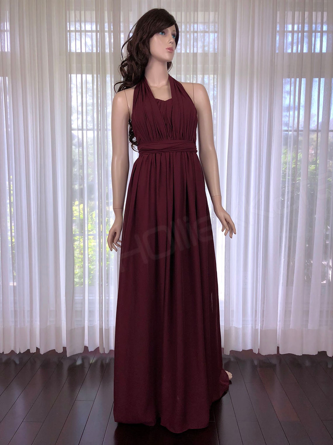 Maroon Bridesmaid Dress Multiway Bridesmaid Dress Maroon Etsy