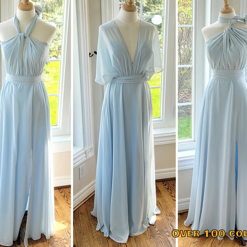 Boho Bridesmaid Dress Dusty Blue Bridesmaid Dress Light Blue Etsy