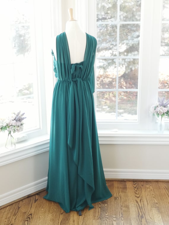 dark green infinity dress Dark Green Velvet Infinity Bridesmaid Dress/Customization Size   ScholleDress