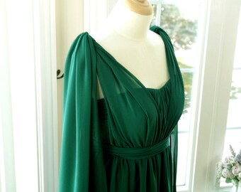 Emerald Green Infinity Dress: Convertible Maxi Gown Emerald Green Infinity Dress: Convertible Maxi Gown