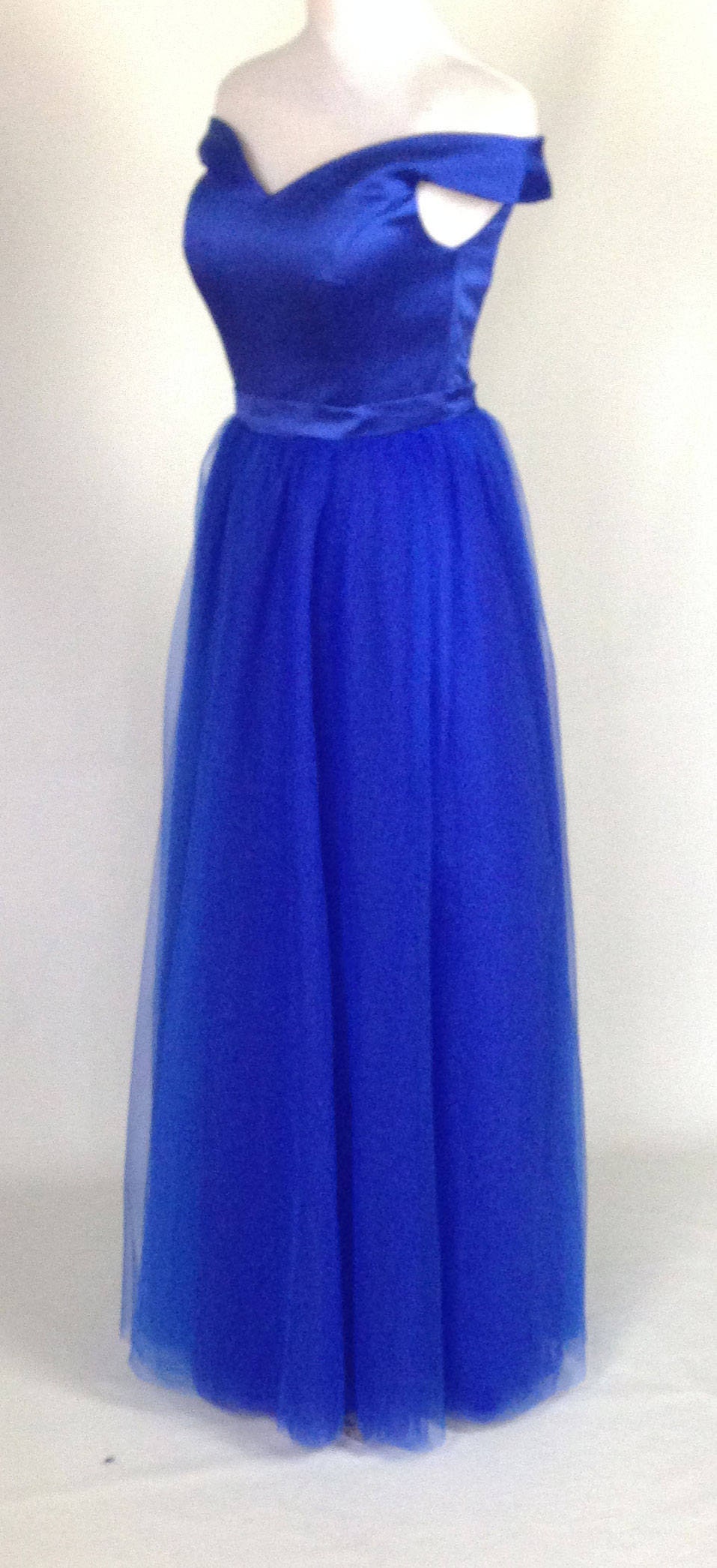 royal blue off shoulder bridesmaid dresses Simple Royal Blue Satin Off Shoulder Mermaid Long Custom Bridesmaid Dresses  , BN1203