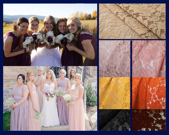 Blush Lace bridesmaid dresses