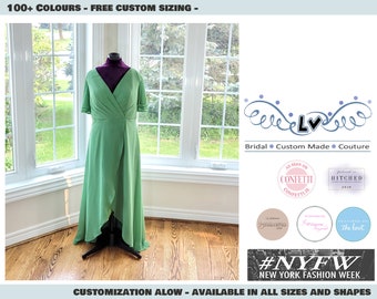 Boho bridesmaid dress, green bridesmaid dress, summer wedding guest dress, green summer dress