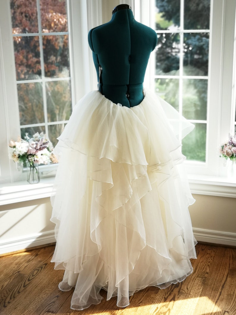detachable bridal skirt