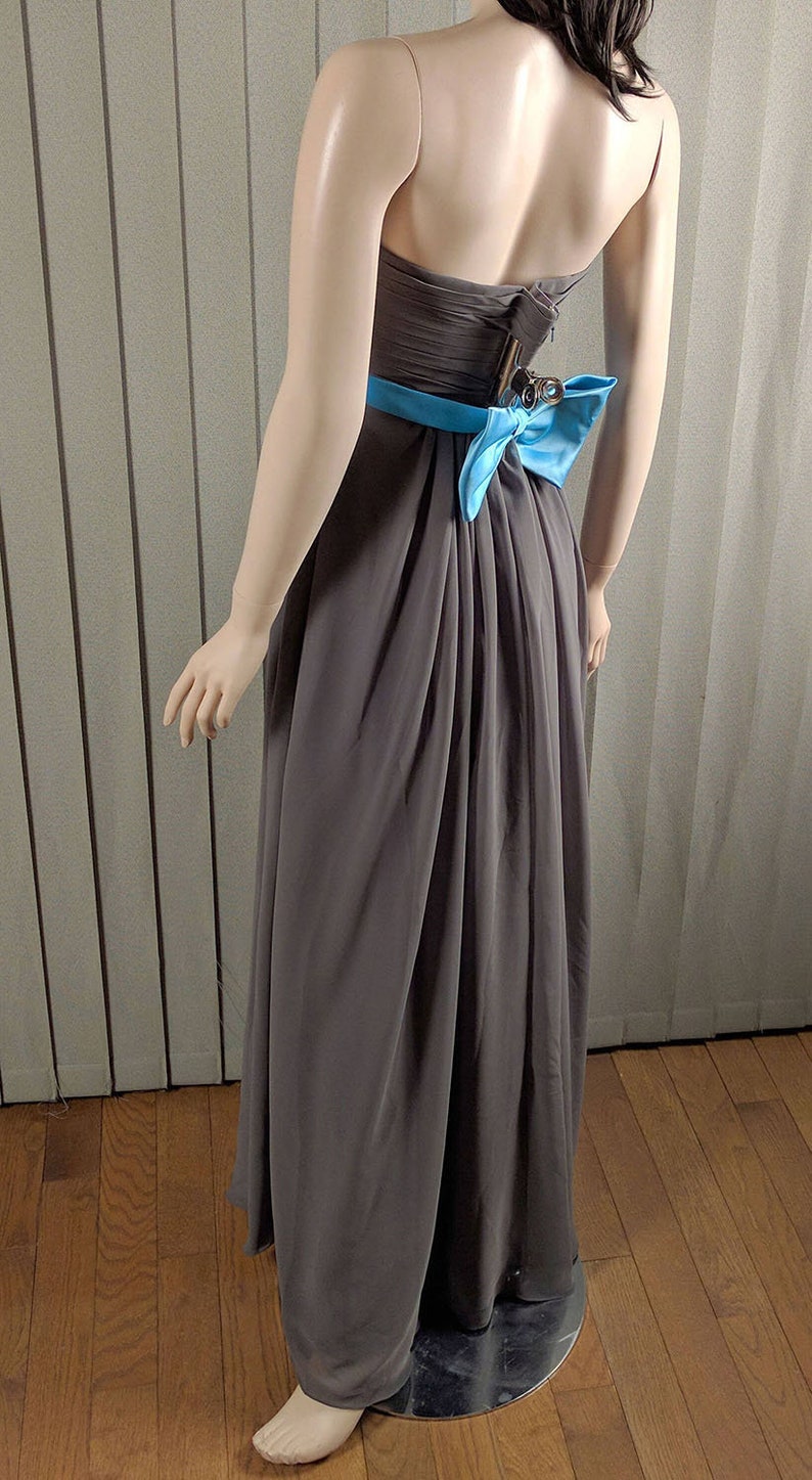 Dark Grey bridesmaid dress long bridesmaid dress chiffon maxi dress