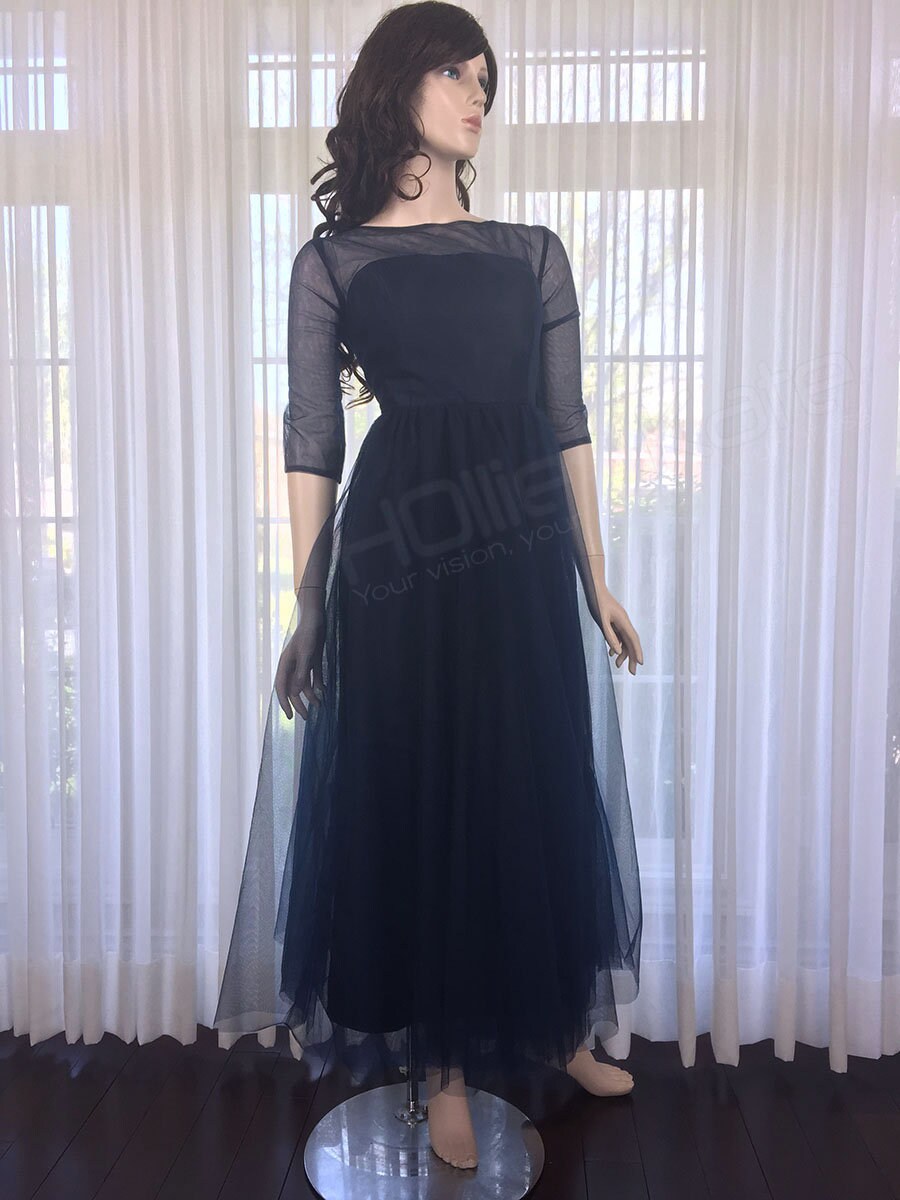 DRIES VAN NOTEN Ladies Woman's one-piece Black Dress sheer silk size S |  eBay