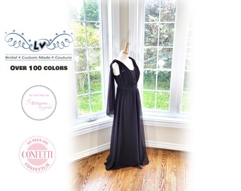 Handmade Black Maxi Infinity Dress, Multiway Bridesmaid Dress Handmade Black Maxi Infinity Dress, Multiway Bridesmaid Dress