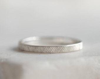 Hand Engraved Florentine Ring in Sterling Silver