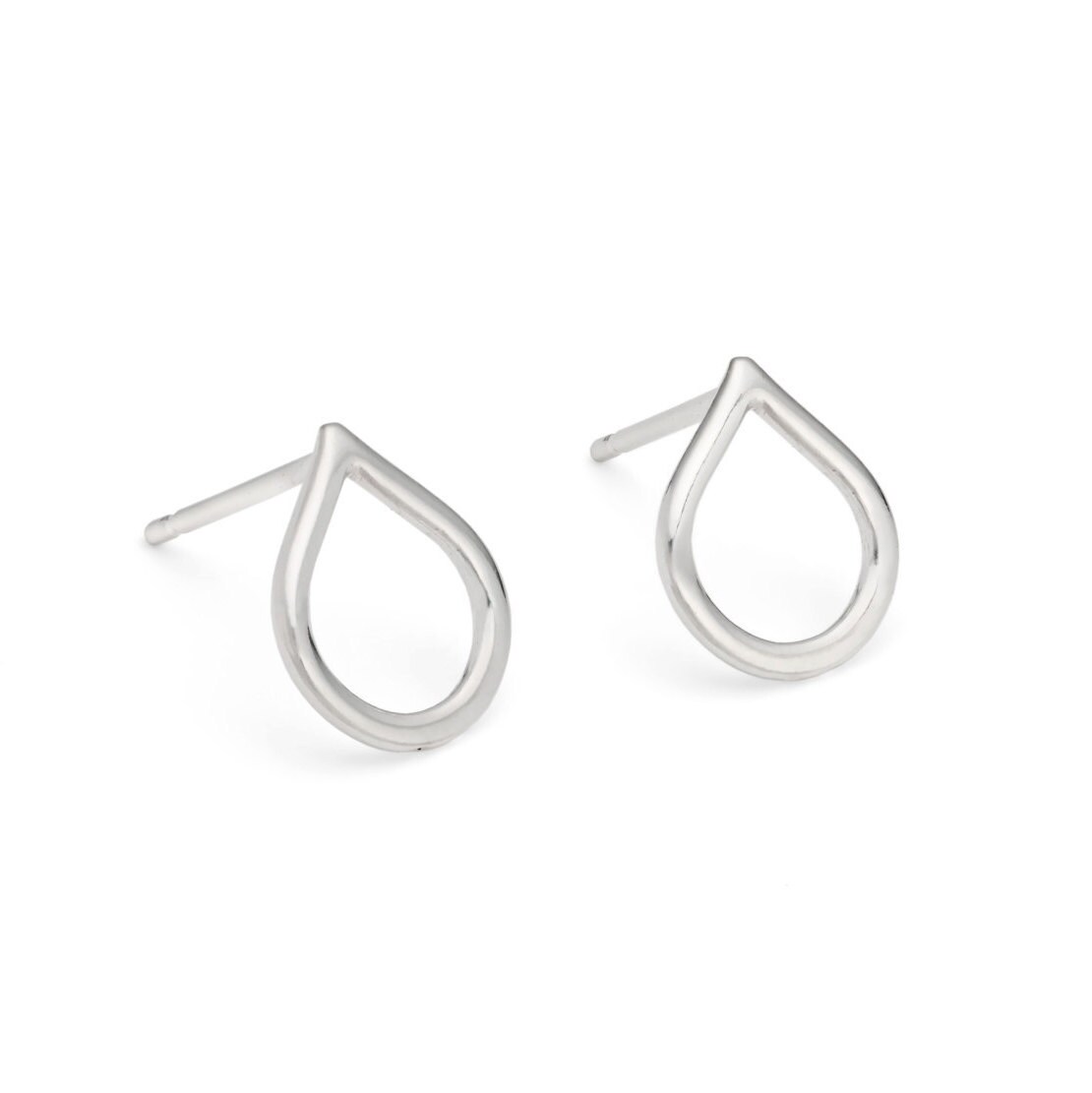 Parkside Accessories Teardrop Stud Earrings Grey main image 0