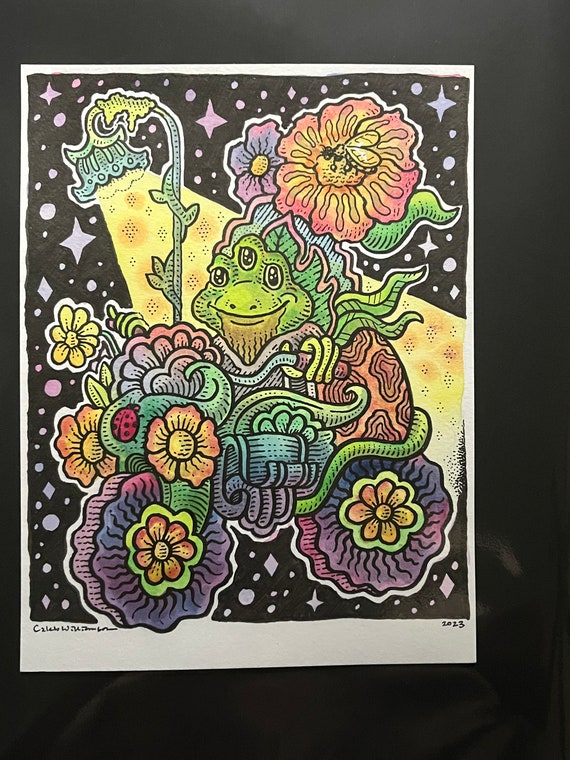 Floral Frog Rider