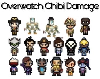 Overwatch Character Inspired Chibi Perlers (Damage)