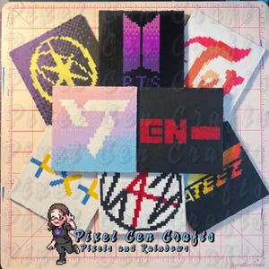 K-pop Perler Bead Coasters