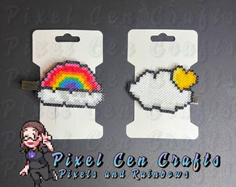 Cute Perler Bead Hair Clips