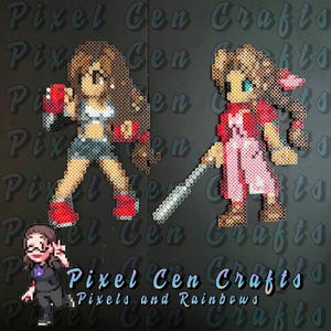Final Fantasy Inspired Perler Wall Art - FF7