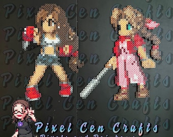Final Fantasy Inspired Perler Wall Art - FF7