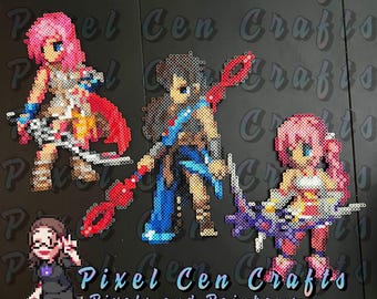 Final Fantasy Inspired Perler Wall Art - FF13
