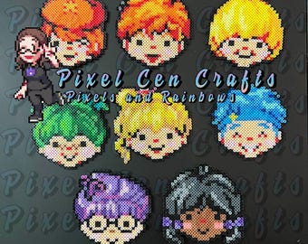 Rainbow Brite Inspired character perler sprites (keychains/magnets/ornaments)