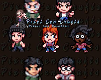 DBD Inspired Survivor Chibi Perler Keychains, Magnets, Ornaments, Charms, Sprites