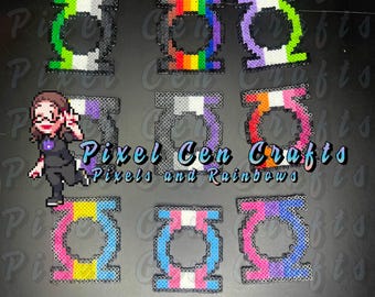 Queer Flag Green Lantern Perler Keychains, Magnets, Ornaments, Charms, Sprites