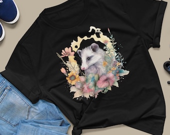 Opossum Shirt, Love Opossum Tshirt,  Womens Opossum Tee, Cute Opossum Gift, Opossum Lover Gift, Vintage, Cottagecore Apparel