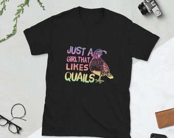 Kwartel shirt, gewoon een meisje dat houdt van kwartels shirt vrouwen kwartel TShirt liefde kwartels kwartels cijfers kwartel tuin veren kwartel kunst shirt