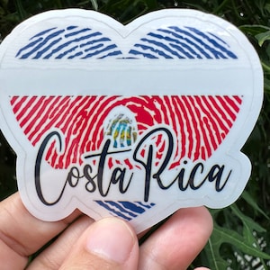 Costa Rica Sticker, Country Love Stickers, Love My Country Country Stickers Costa Rican Pride Vinyl Gift Laptop Sticker Costa Rica Flag Tico