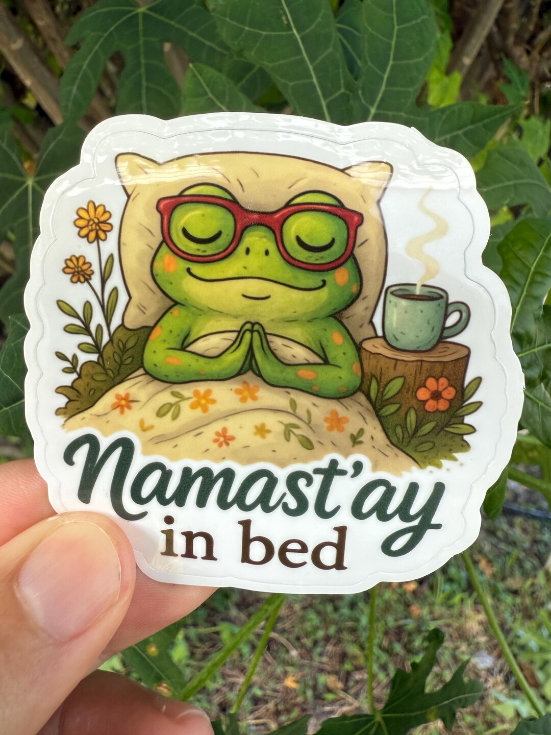 Funny Frog Sticker: Sarcastic Watercolor Amphibian Decal - Laptop ...
