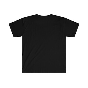 May include: A black short-sleeved t-shirt with a crew neck.