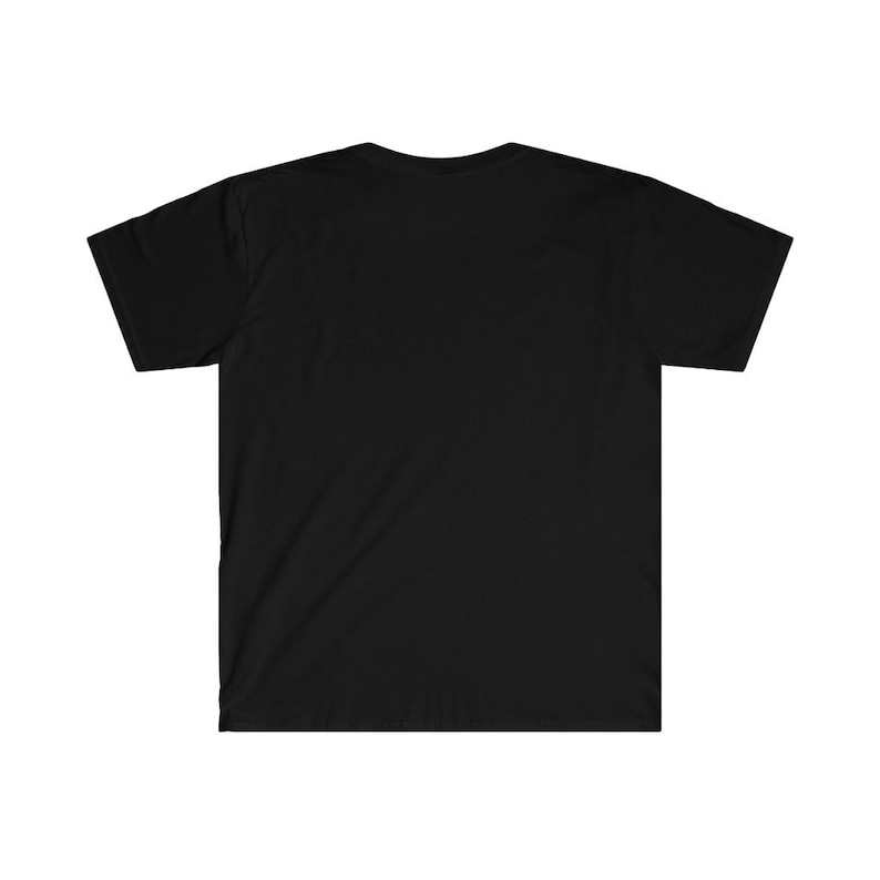 May include: A black short-sleeved t-shirt with a crew neck.