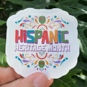 spanish heritage sticker, hispanic heritage month, latina