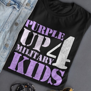 Purple Up For Military Kids Shirt, Military Child Tshirt Military Kid Strong Child Month Military Kids Month of The Military Mom Distressed