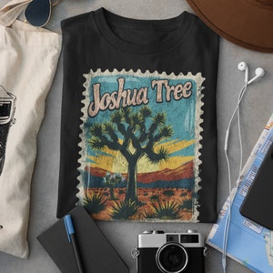 T-shirt Joshua Tree, parc national de Joshua Tree en Californie, t-shirt graphique vintage rétro bohème, cadeau Joshua Tree en détresse pour les amateurs de plein air
