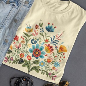 Wildflower Tshirt, Boho Style Shirt, Wild Flowers Shirt, Floral Tshirt, Flower Shirt, cadeau voor vrouwen, damesshirts, beste vriend Distres