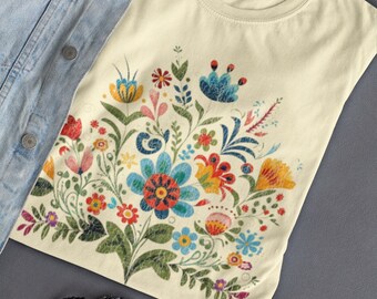 Wildflower Tshirt, Bohemian Style Shirt, Wild Flowers Shirt, Floral Tshirt, Flower Shirt, Gift for Women, Ladies Shirts, Best Friend Distres