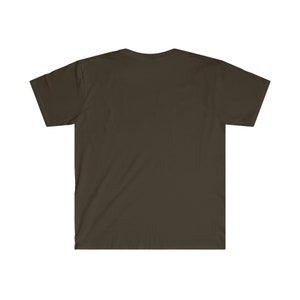 May include: A dark brown short-sleeved t-shirt with a crew neck.