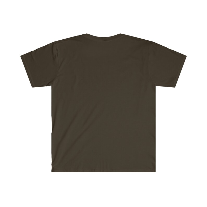 May include: A dark brown short-sleeved t-shirt with a crew neck.