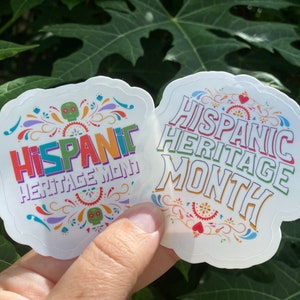 spanish heritage sticker, hispanic heritage month, latina