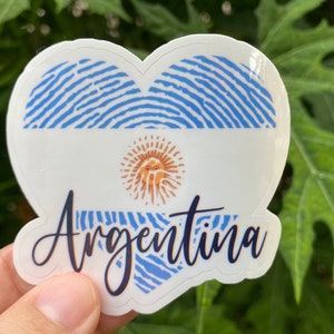 Argentina Sticker, Country Love Stickers, Love My Country, Country Stickers, Countries of the World Argentinian Pride Vinyl Gift Laptop