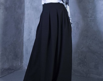 Black Skirt, Plus Size Maxi Skirt, Gothic Skirt, Steampunk Skirt, Gothic Clothing, Long Maxi Skirt, Bridesmaid Skirt, Evening Skirt