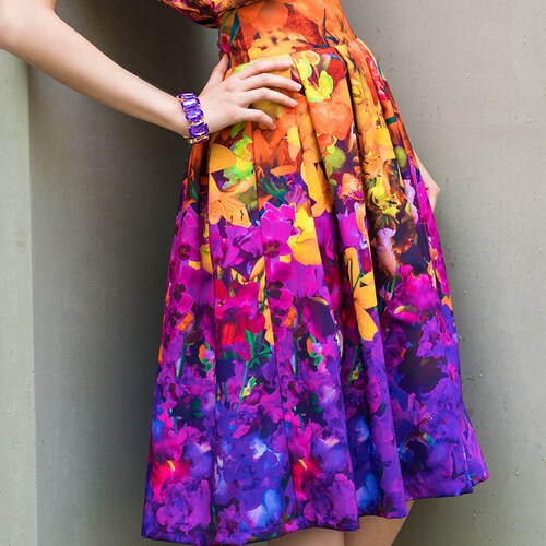 Yellow Skirt Folded Skirt Cocktail Skirt High Waisted Etsy