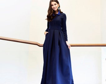 dark blue long frock