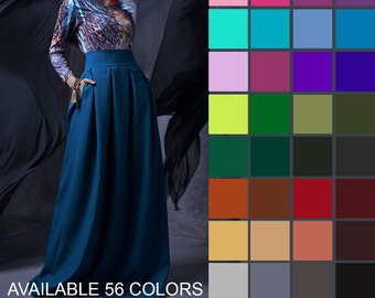 Maxi Skirt, Long Skirt, Boho Skirt, Pleated Maxi Skirt, Women Skirt, Bridesmaid Skirt, Gypsy Skirt, Plus Size Skirt, A Line Skirt,Women Gift