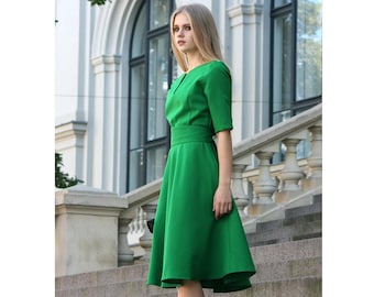 Green & white dress clearance