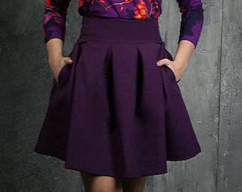 Purple Skirt, Purple Clothing, Trendy Plus Size Clothing, Women Sexy Skirt, Pocket Skirt, Club Skirt, Ball Skirt, Cocktail Skirt