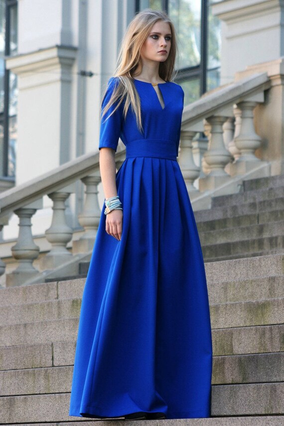 blue maxi dress summer