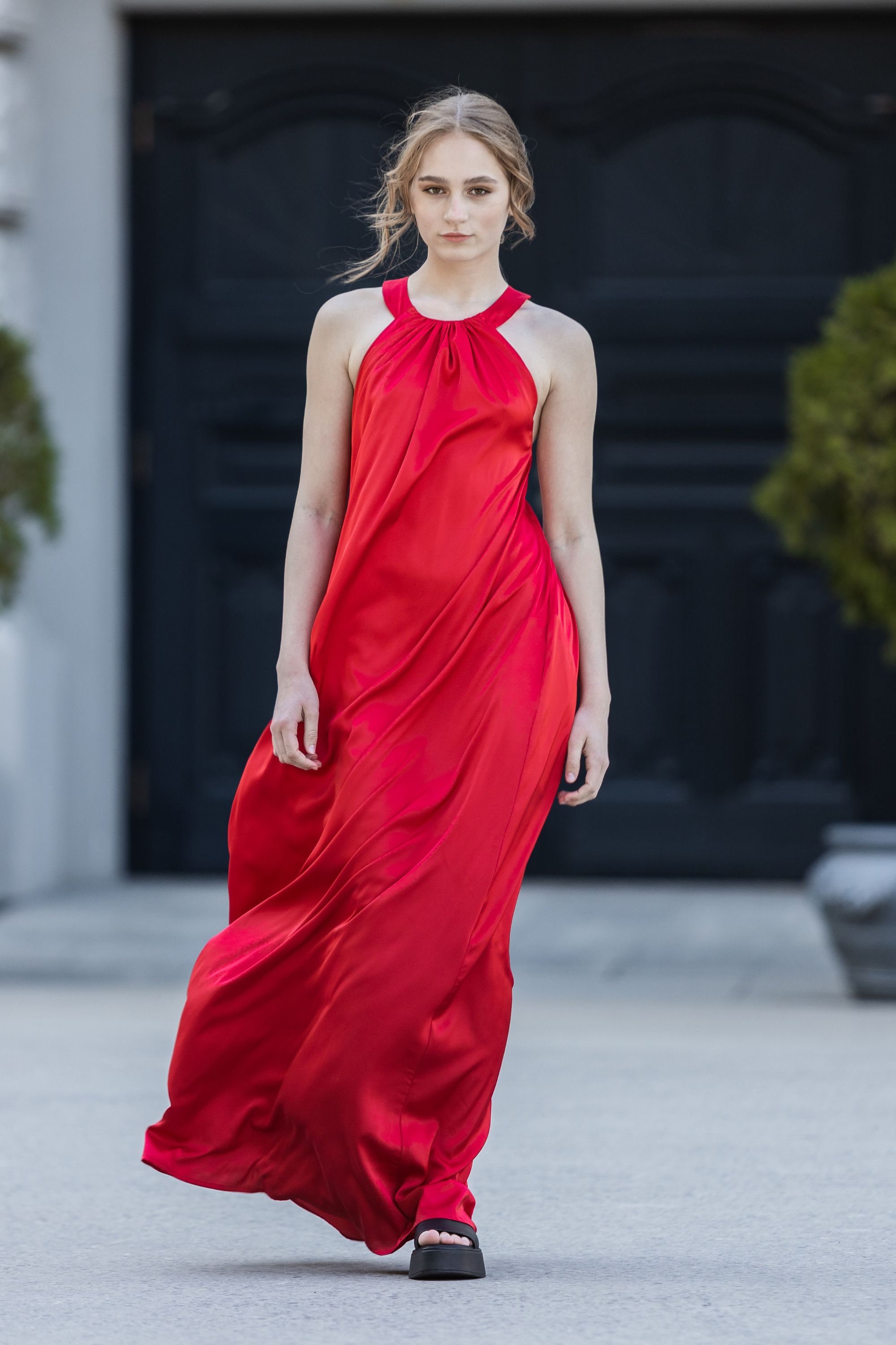 Open Back Red Dress, Women Maxi Dress, Loose Cocktail Dress, Floor Length  Formal Gown, Wedding Guest Dress, Bridesmaid Dress, Plus Size - Etsy