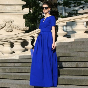 pastel blue bridesmaid dress Simple satin long prom blue dress – dresstby pink crochet dres Back Details Color:As Picture:Black/Dusty Rose A Line V Neck