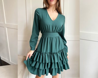 slim fit dress slacks Open Back Lace Mini Dress – bebe main image 1