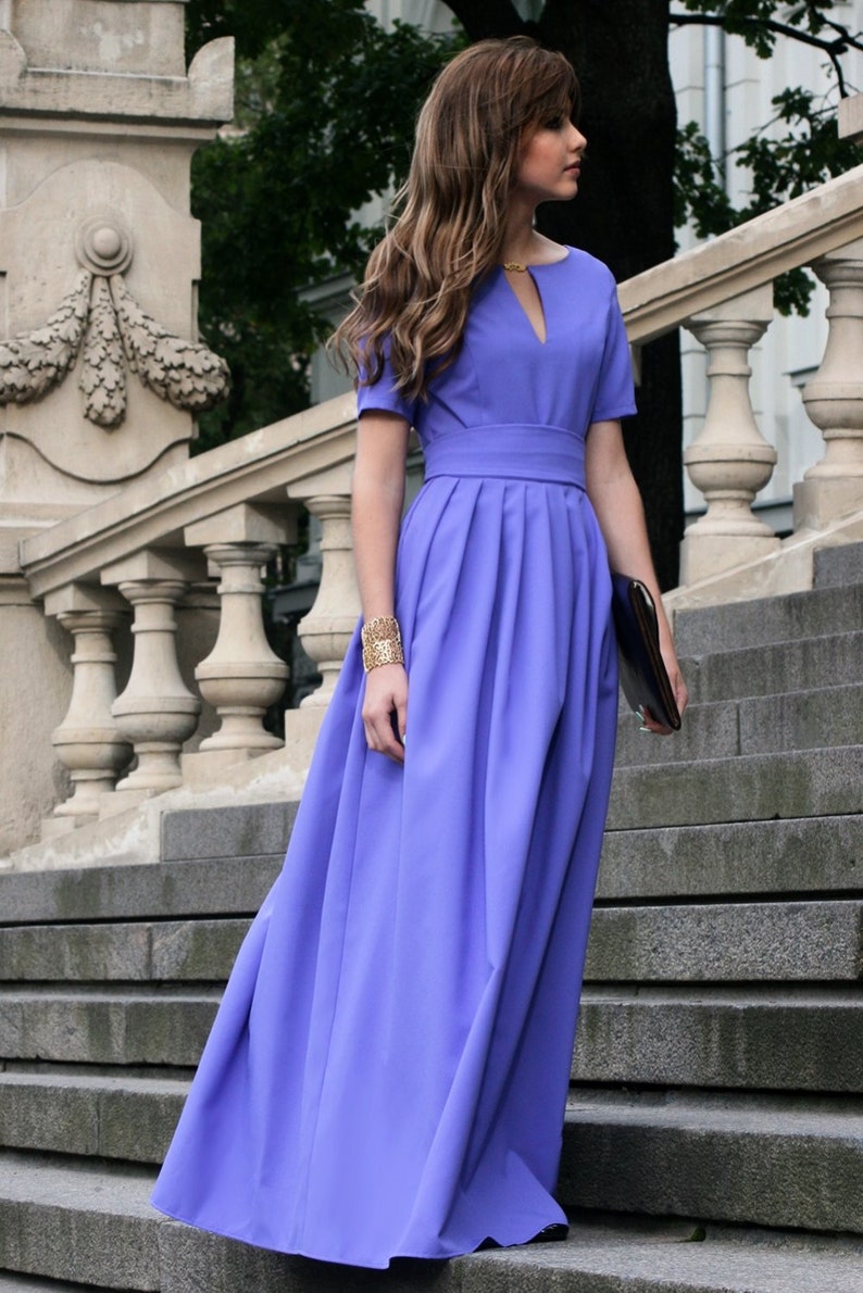 Maxi Dress Blue Dress Women Dress Pretty Dress Glamorous | Etsy